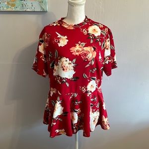 Peplum floral top